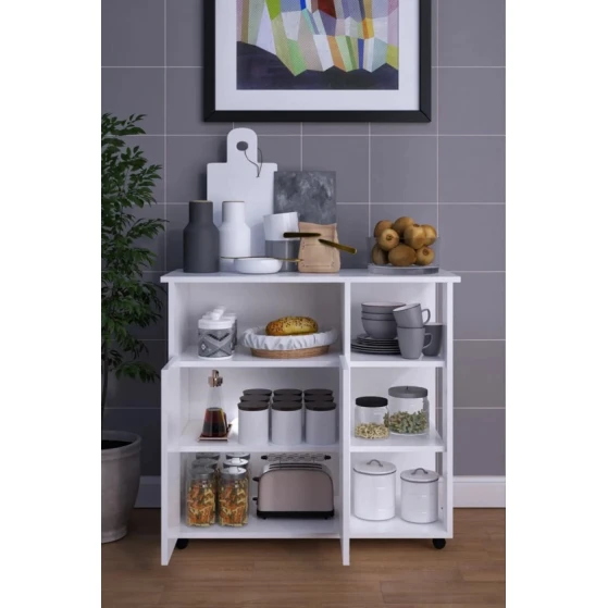 Шкаф кухонный Ev Plus Moka, ЛДСП, белый, 90х40х90 см