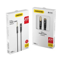 Кабель AUX DUDAO L11S Black, 1 м