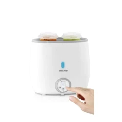 Qızdırıcı-sterilizator Miniland 89197 Warmy Twin iki qab üçün, ağ