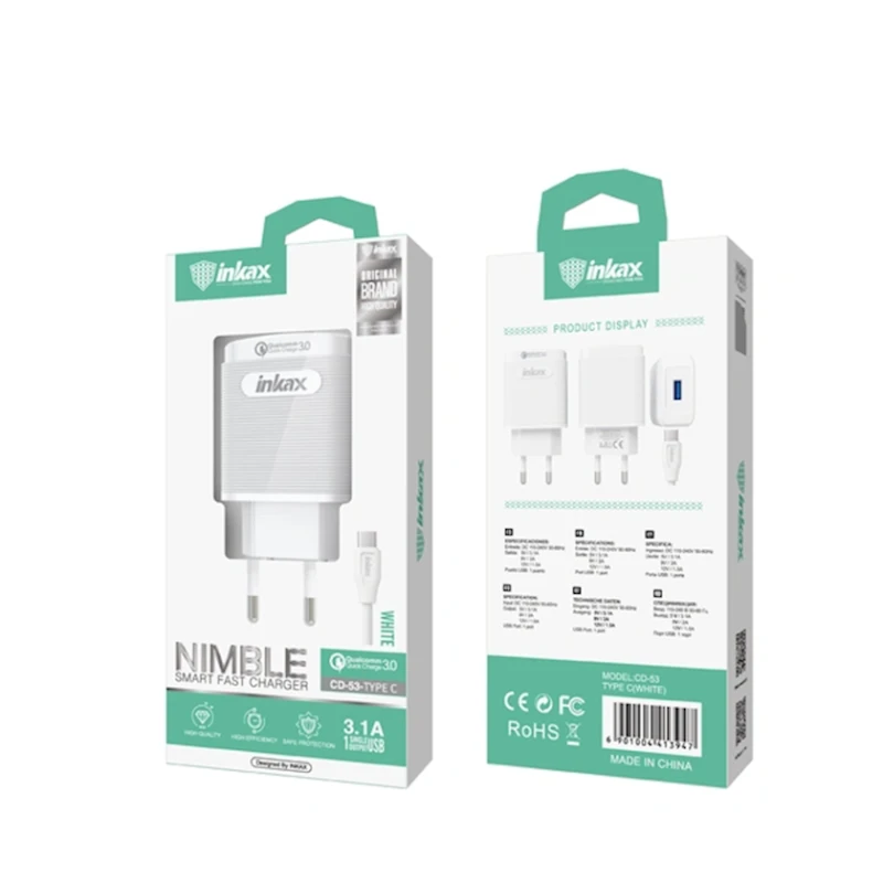 Сетевое зарядное устройство Inkax CD-53 Type-C (6901004413947)