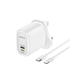Сетевое зарядное устройство Yesido YC43 20W Type-C + 8 Pin with 1m Type-C to 8 Pin Cable White Сетевое зарядное устройство Yesido YC43 20W Type-C + 8 Pin with 1m Type-C to 8 Pin Cable White