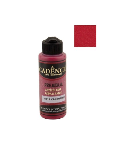 Akril boya Cadence Premium Acrylic Paint 0011 Blood Red, qanlı-qırmızı, 120 ml