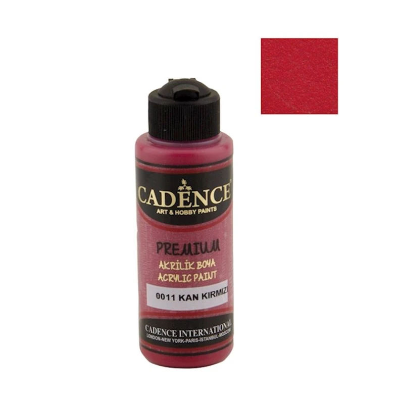 Акриловая краска Cadence Premium Acrylic Paint 0011 Blood Red, кроваво-красный, 120 мл Акриловая краска Cadence Premium Acrylic Paint 0011 Blood Red, кроваво-красный, 120 мл
