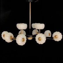 Asma çılçıraq LED 5833-12, 12 lampa, qızılı/südlü ağ - LED 5833-12