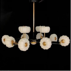 Asma çılçıraq LED 5833-12, 12 lampa, qızılı/südlü ağ - LED 5833-12