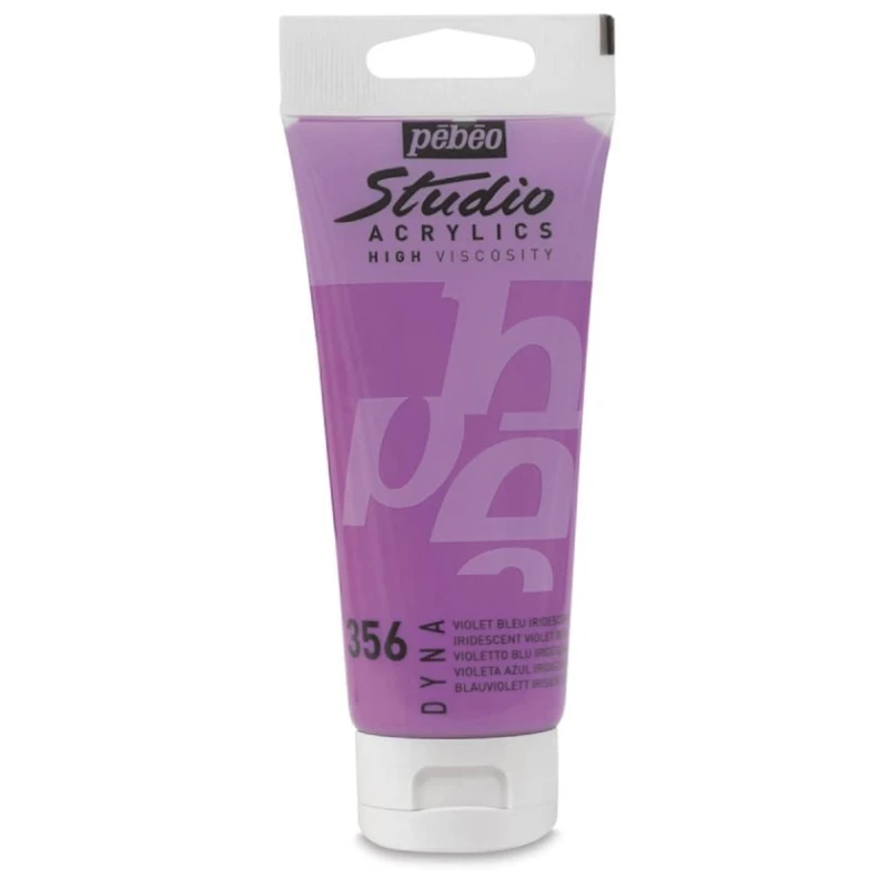 Краска акриловая Pebeo Studio Acrylics 356 Иридисцентный Фиолетово-голубой 100 мл
