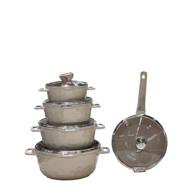 Набор посуды Life Smile LF-SM-010, бежевый, 5 предмета Набор посуды Life Smile LF-SM-010, бежевый, 5 предмета