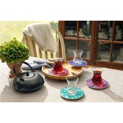 Набор чайный Porland Glamorous 04AP021974, 4 персон, 8 шт, фарфор, разноцветный