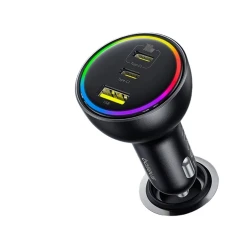 Автомобильное зарядное устройство Baseus Multi-Port Fast Charge C+C+U Cluster Black