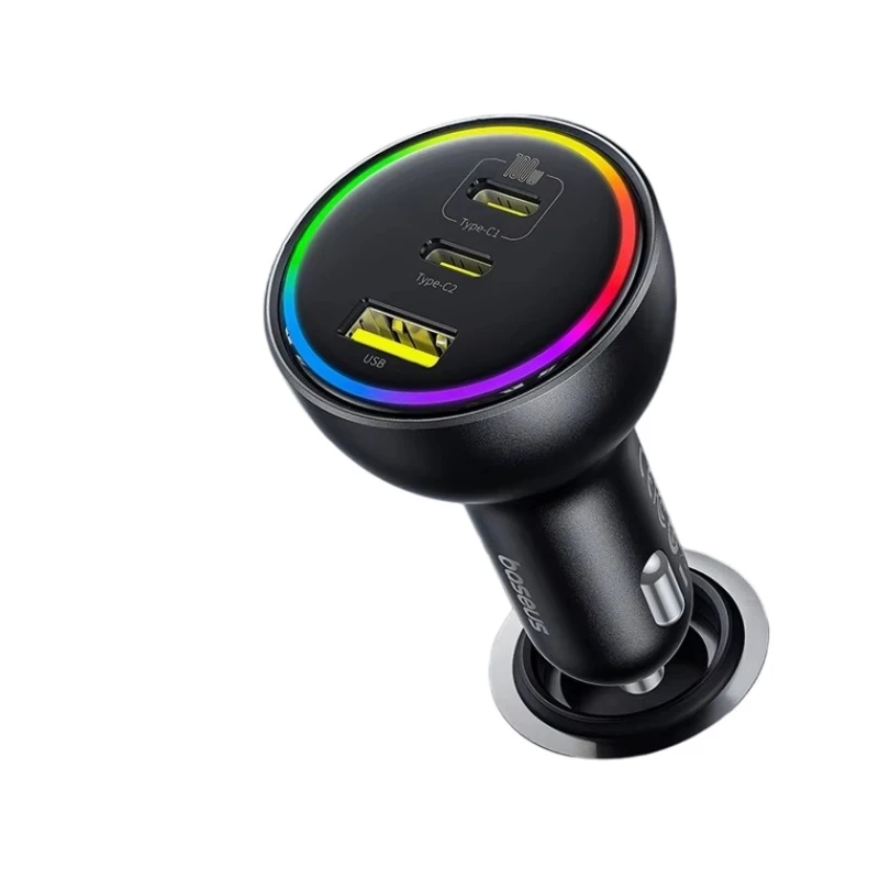 Автомобильное зарядное устройство Baseus Multi-Port Fast Charge C+C+U Cluster Black Автомобильное зарядное устройство Baseus Multi-Port Fast Charge C+C+U Cluster Black