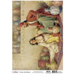 Рисовая бумага для декупажа Cadence A3 Oriental World Collection OW-25 30x42 см