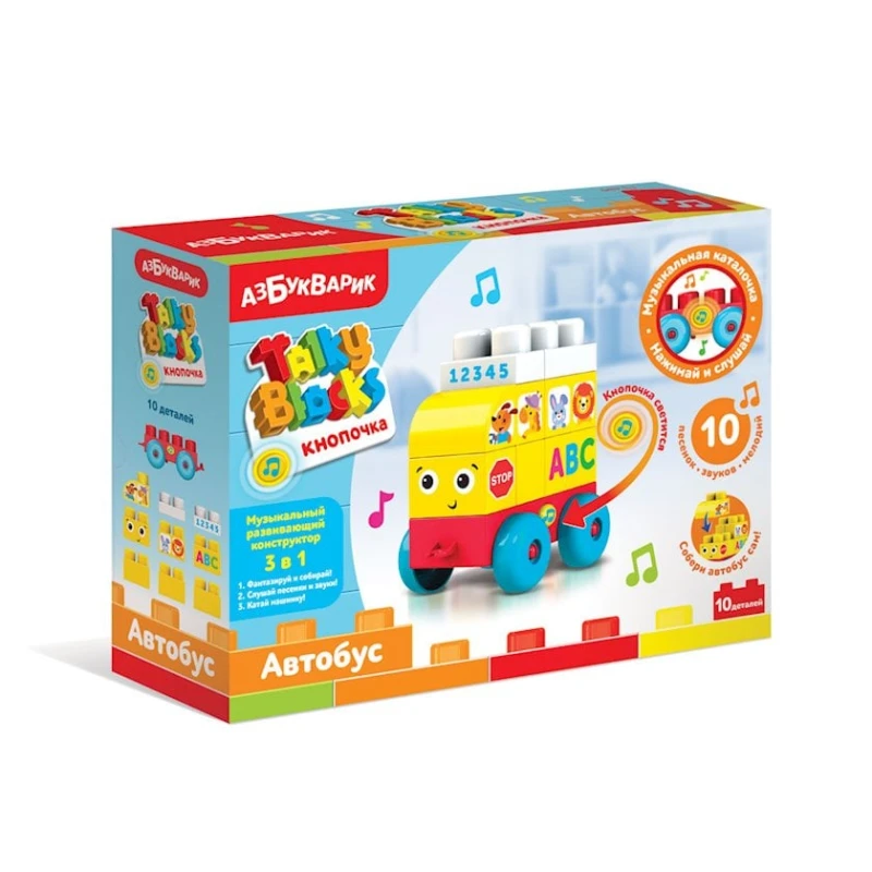 Музыкальная игрушка Азбукварик Автобус Talky Blocks