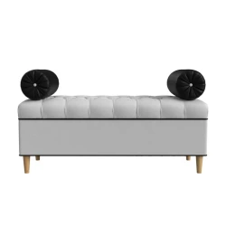 Пуфик 22, ткань, серый, 40x35x80 см Пуфик 22, ткань, серый, 40x35x80 см