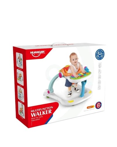 Yerimə üçün diyirlənən araba Huanger 4-in-1 Multi Functional HE0802, 6 ay+