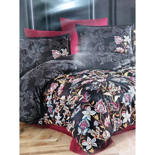 Комплект постельного белья Clasy SF-391, евро, пододеяльник 200х220 см, простыня 240х260 см, наволочки 50х70 см x 2 шт, сатин, разноцветный