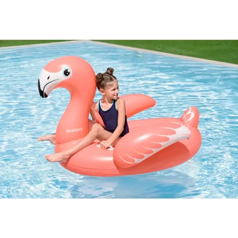 Плавающий надувной матрас, фламинго Bestway RAX-41525, 138x107 см, Плавающий надувной матрас, фламинго Bestway RAX-41525, 138x107 см,