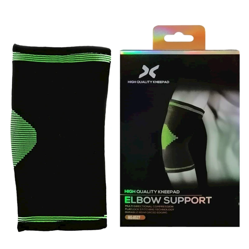 Суппорт локтя, текстиль, черный/зеленый Суппорт локтя, текстиль, черный/зеленый