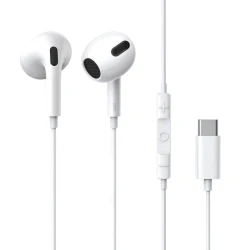 Наушники Baseus Encok Type-C lateral in-ear Wired Earphone C17 White (NGCR010002)