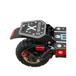 Электроскутер E-Scooter M6581, черный/красный