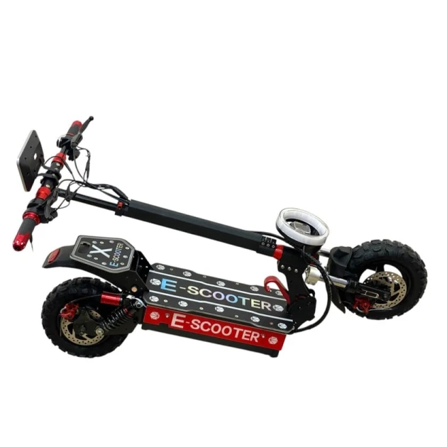 Электроскутер E-Scooter M6581, черный/красный Электроскутер E-Scooter M6581, черный/красный