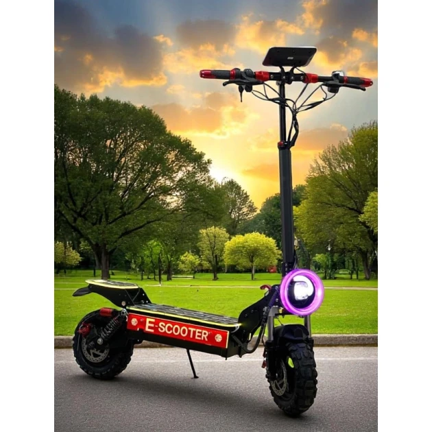Электроскутер E-Scooter M6581, черный/красный Электроскутер E-Scooter M6581, черный/красный