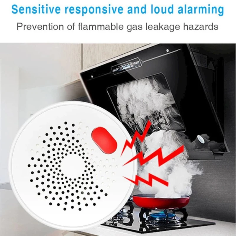 Датчик утечки газа Tuya Wi-Fi Smart Natural Gas Alarm Sensor Датчик утечки газа Tuya Wi-Fi Smart Natural Gas Alarm Sensor