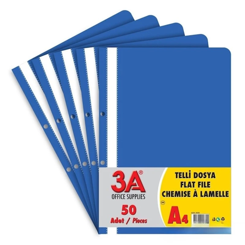 Папка с файлами 3A, цветная, A4, синий Папка с файлами 3A, цветная, A4, синий