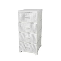 Комод Violet House, 4 ящика, 37x44x90 см, белый Комод Violet House, 4 ящика, 37x44x90 см, белый