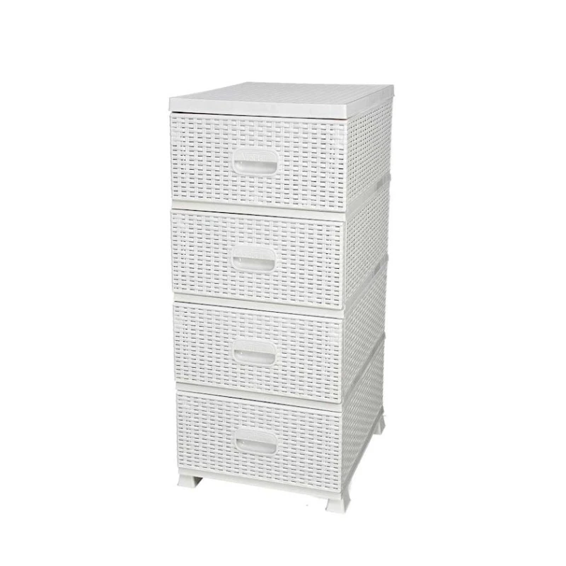 Комод Violet House, 4 ящика, 37x44x90 см, белый Комод Violet House, 4 ящика, 37x44x90 см, белый