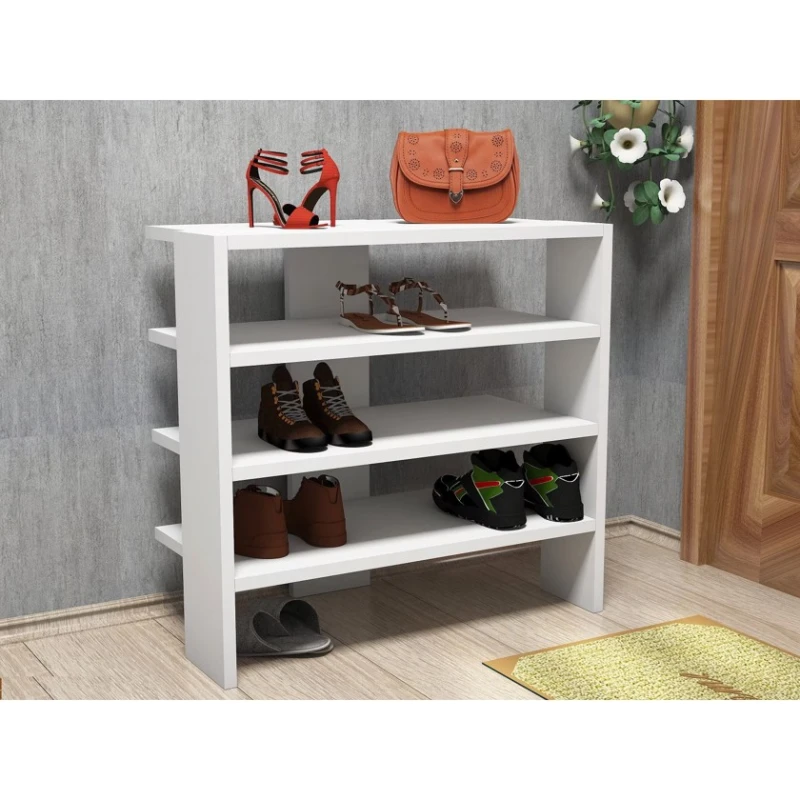 Подставка для обуви Art Mebel 6, ламинат, белая, 60х70х30 см Подставка для обуви Art Mebel 6, ламинат, белая, 60х70х30 см