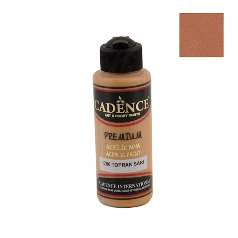 Акриловая краска Cadence Premium Acrylic Paint 1780 Ground Yellow, 120 мл