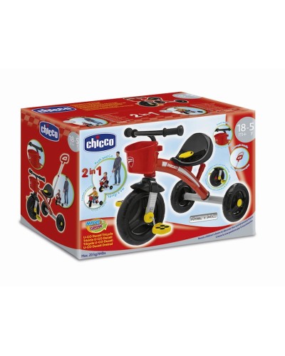 Üç təkərli velosiped Chicco U-Go Ducati, 20 kq-a qədər, 5 yaşadək