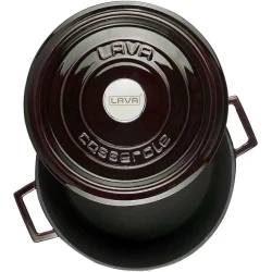 Кастрюля Lava Majolica, чугун, темно-фиолетовая, 28 см, 6.71 л