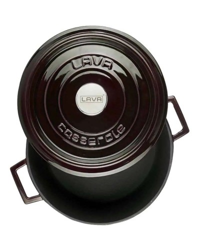 Qazan Lava Majolica, çuqun, tünd bənovşəyi, 28 sm, 6.71 l