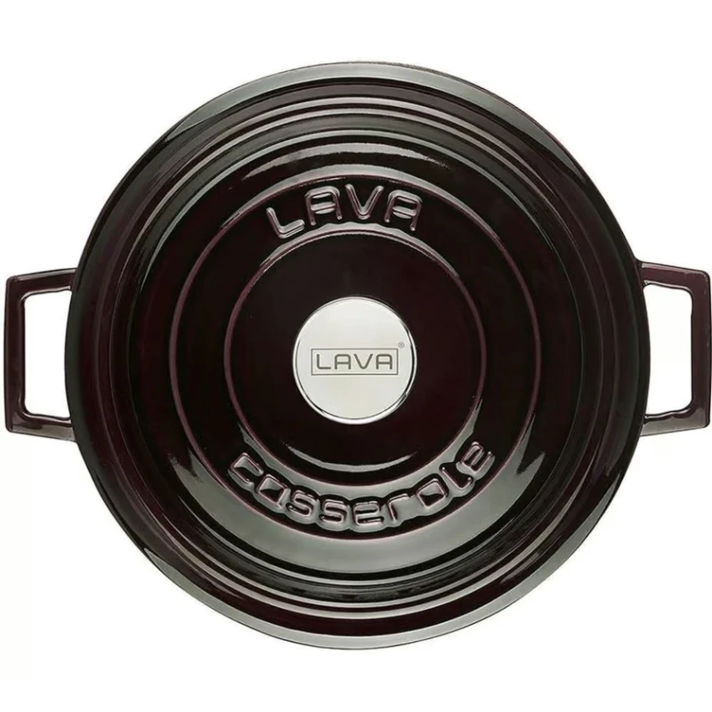 Кастрюля Lava Majolica, чугун, темно-фиолетовая, 28 см, 6.71 л