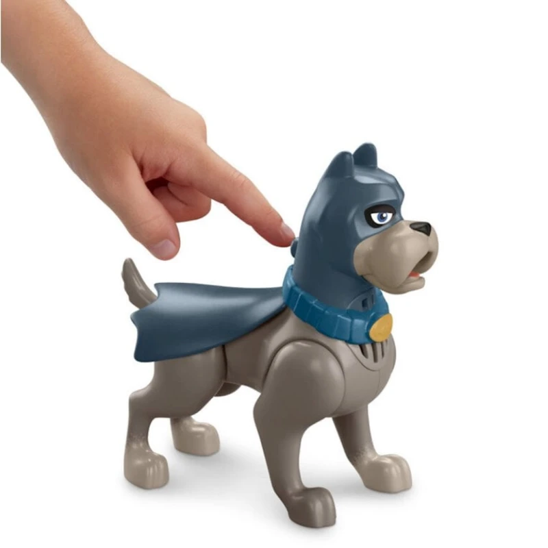 Фигурка Fisher-Price HJF28/HJF31 League of Super-Pets Лающий Туз, от 3 лет, серый/синий