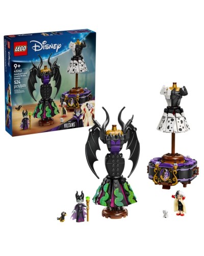 Konstruktor LEGO Disney Villainlərin geyimləri Maleficent və Cruella De Vil, 9 yaş+, 524 hissə - 43262
