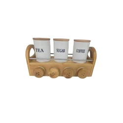 Qab dəsti ədviyyatların saxlanılması üçün 6788, 7 əd, 10x6 sm, ağ/bej Qab dəsti ədviyyatların saxlanılması üçün 6788, 7 əd, 10x6 sm, ağ/bej