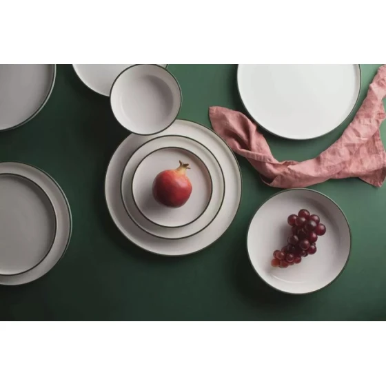 Миска ID-Fine Modest Green Stolt, фарфор, белая, 460 мл, 14 см Миска ID-Fine Modest Green Stolt, фарфор, белая, 460 мл, 14 см