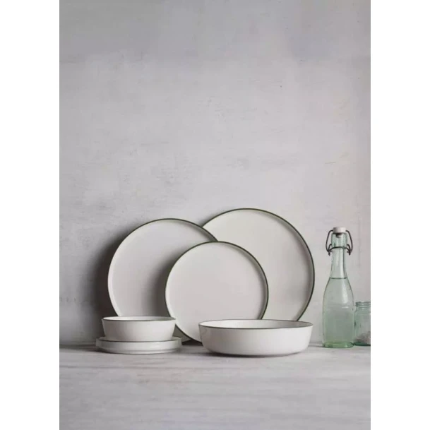 Миска ID-Fine Modest Green Stolt, фарфор, белая, 460 мл, 14 см Миска ID-Fine Modest Green Stolt, фарфор, белая, 460 мл, 14 см