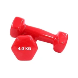 Набор гантелей WS0026, 2 шт x 4 кг, красный