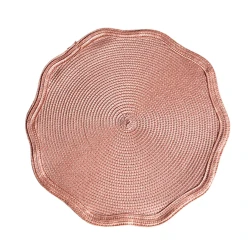 Сервировочный коврик Porland Priya 04STY007370, круг, розовый, 38 см