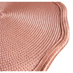 Сервировочный коврик Porland Priya 04STY007370, круг, розовый, 38 см