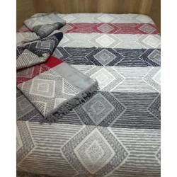 Плед Giltex 367, 200х220 см, двуспальный, хлопок, разноцветный