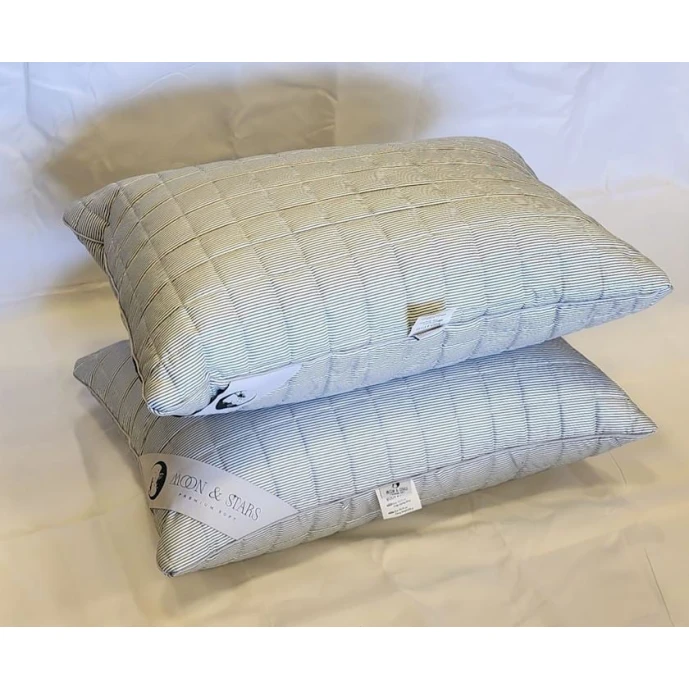 Подушка Moon Star SHA-0000112 классическая, 50х70 см, бамбуковое волокно, белый/черный