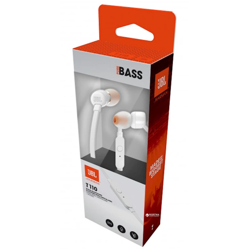 Проводные наушники JBL T110 White (JBLT110WHT) Проводные наушники JBL T110 White (JBLT110WHT)
