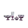 Meyvə qabları dəsti güldan və şirniyyat qabı ilə 00405, 4 parça, şüşə, çəhrayı, 22x24 sm, 20x28 sm, 14x15 sm, 34x12 sm