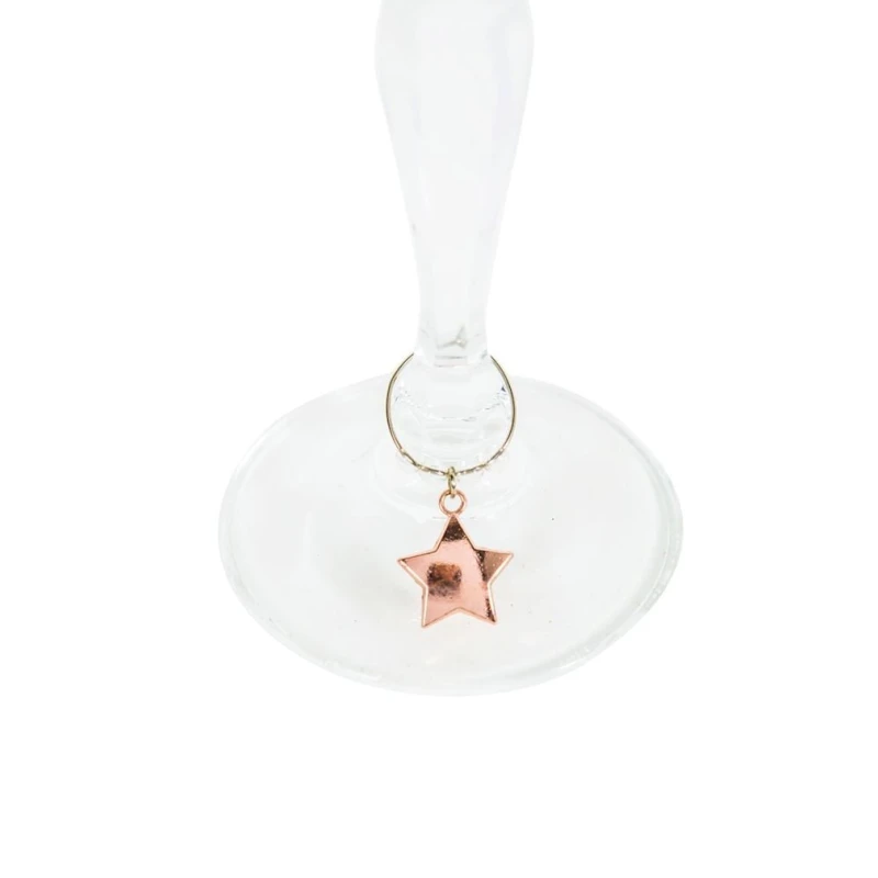 Подвески для бокалов вина Hom-me, металл, 8 см, разноцветные Подвески для бокалов вина Hom-me, металл, 8 см, разноцветные