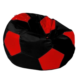 Пуфик DTOL016, черный/красный, 70x70 см
