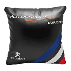 Avtomobil üçün yastıq King Peugeot Motorsport, 36x36 sm, Qara